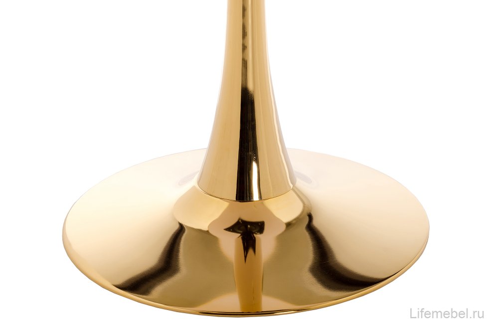 Стол Нилис 60 белый мрамор / золотой