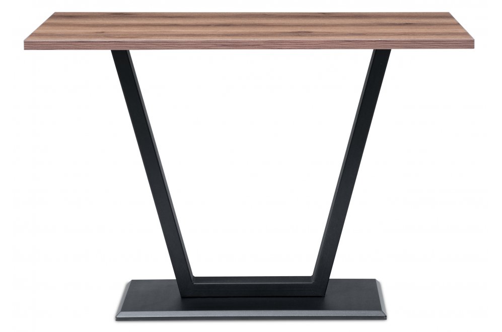 Стол на тумбе Мичиган Лофт 110х70 25 мм дуб делано темный / черный матовый