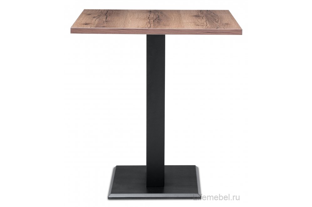 Стол на тумбе Мичиган Лофт 110х70 25 мм дуб делано темный / черный матовый
