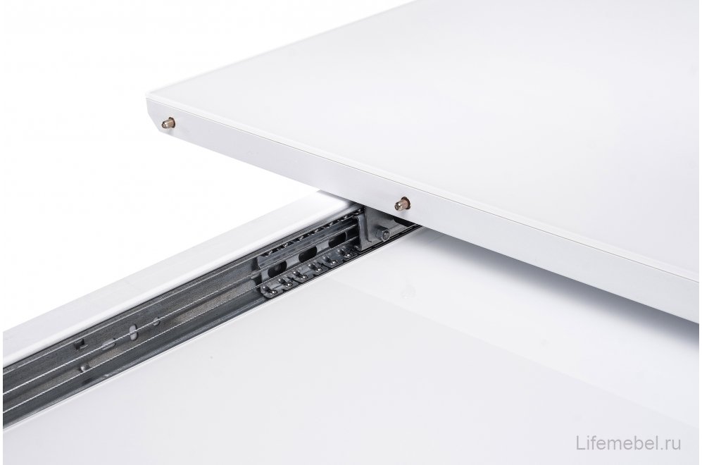 Стол на тумбе Санса 140 белый / белая шагрень