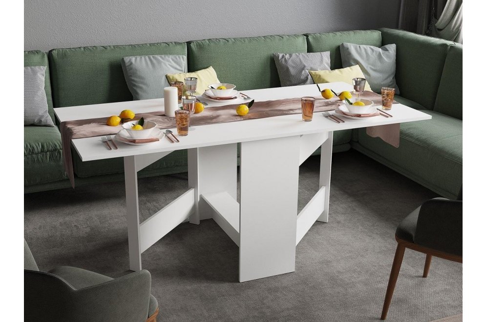 Стол-книжка раскладной белый