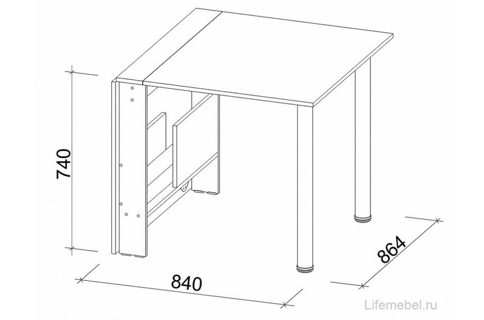 Стол-книжка СтК9 венге / дуб молочный