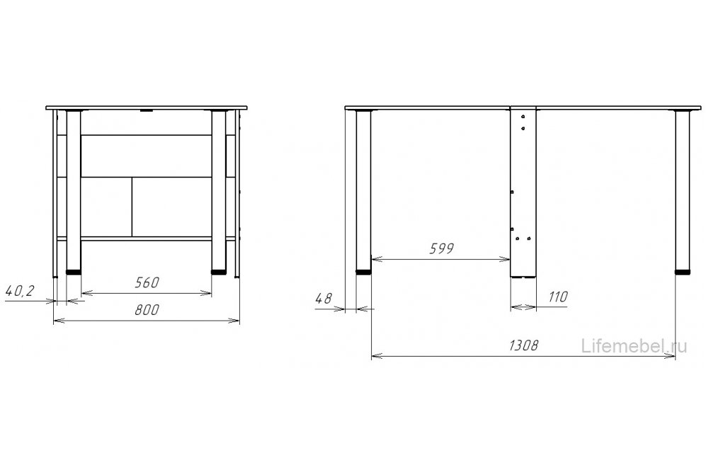 Стол-книжка СтК9 венге / дуб молочный