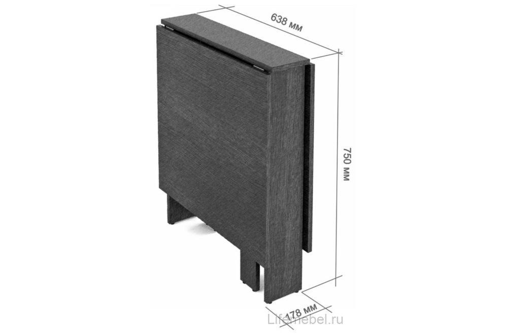 Стол-книжка СКР-12 черный