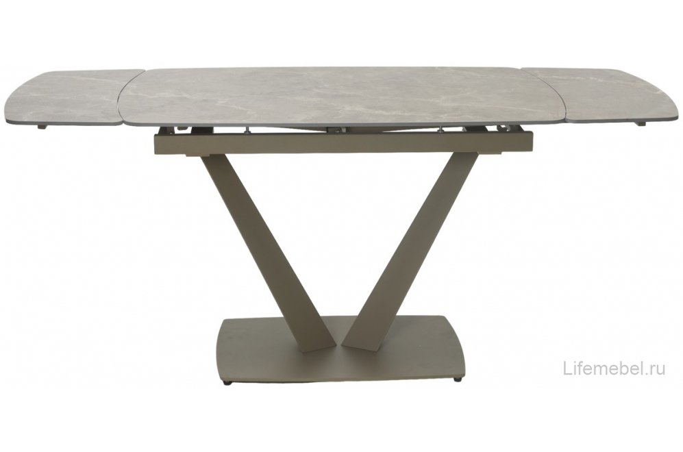 Керамический стол Alatri 120 matt latte stone solid ceramic / taupe