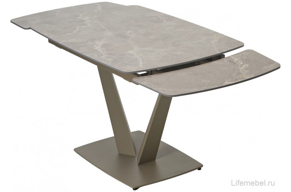 Керамический стол Alatri 120 matt latte stone solid ceramic / taupe