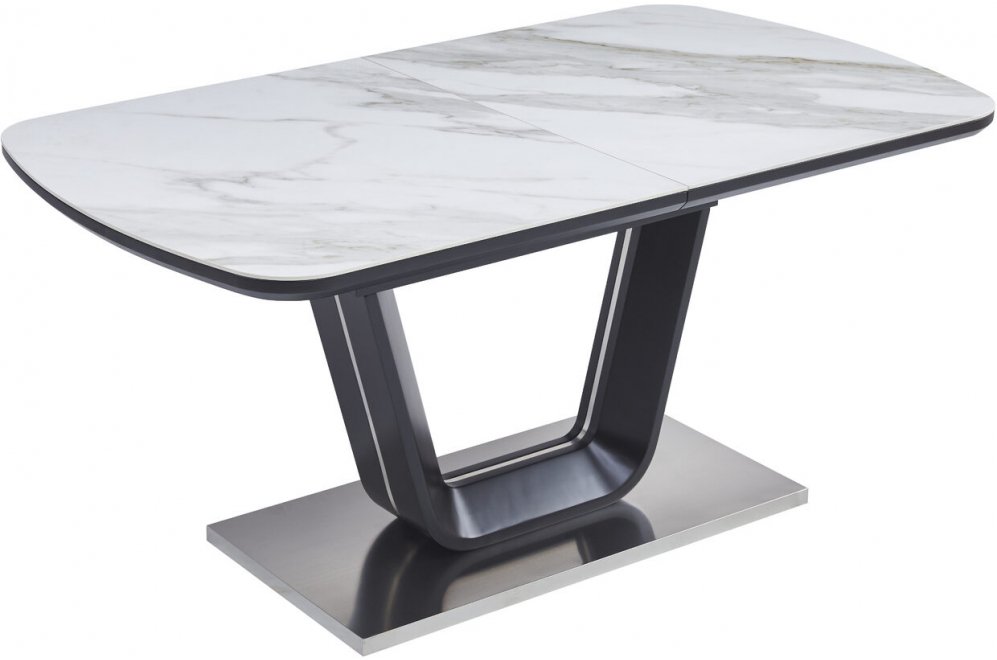 Стол Toro белый / черный / серебро