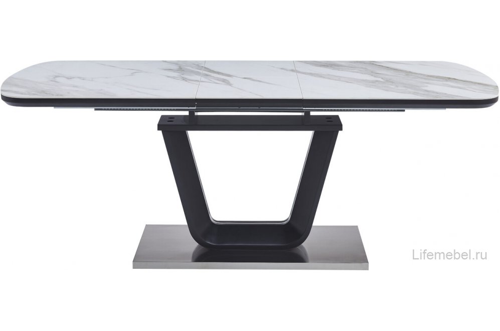 Стол Toro белый / черный / серебро