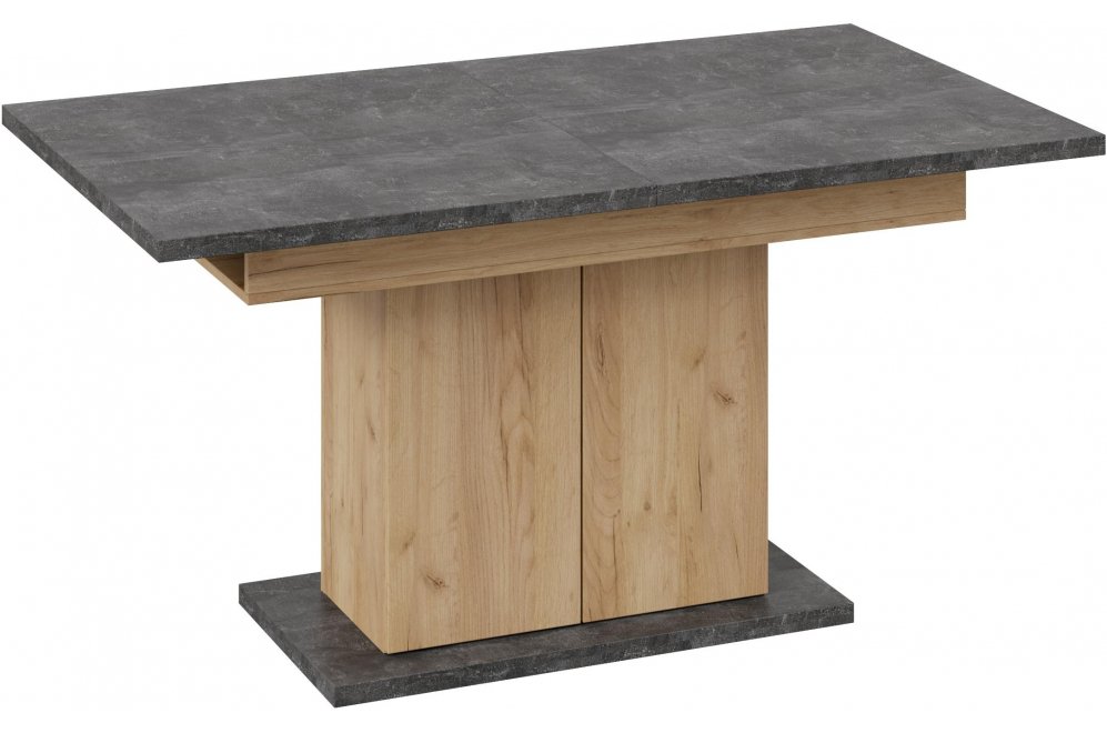 Стол на тумбе Детройт Тип 1 дуб крафт золотой / ателье темное