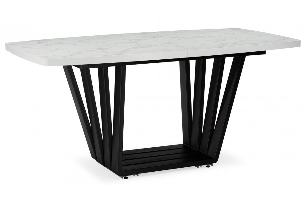 Деревянный стол Эудес 160(205)х90 сабия / черный