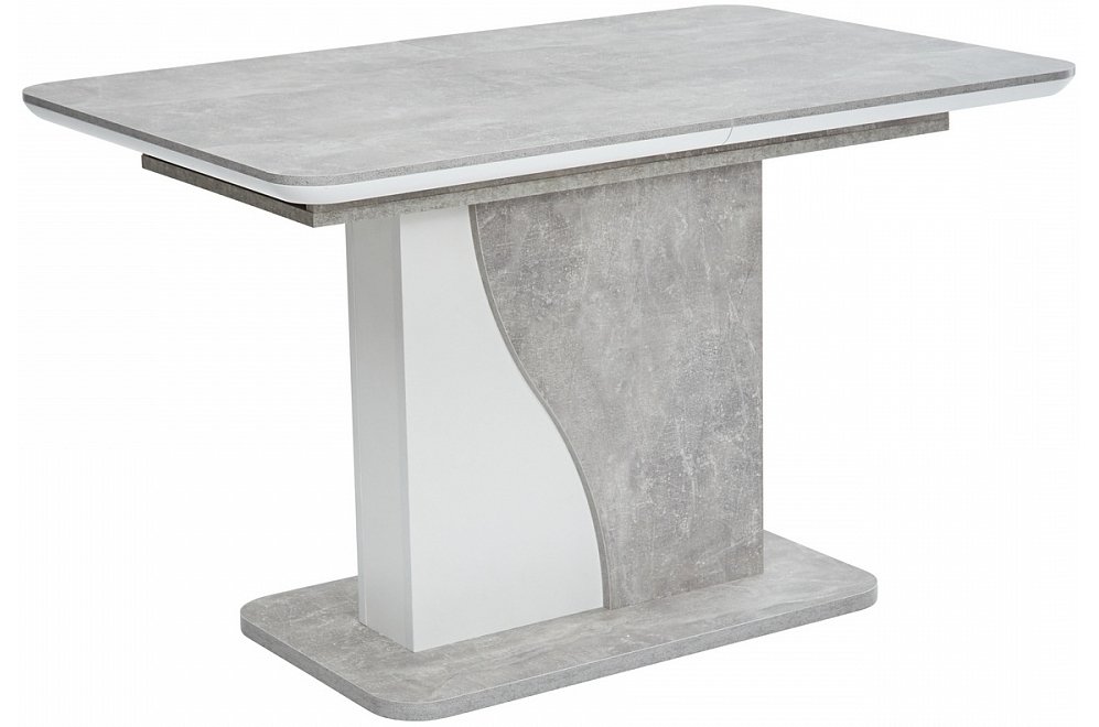 Стол на тумбе Sirius 120 бетон / белый