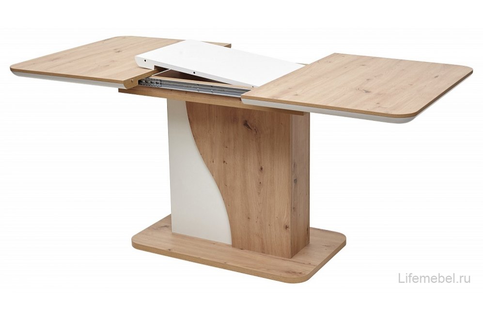 Стол на тумбе Sirius 120 дуб артисан / белый