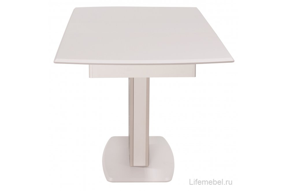 Стол на тумбе Валмиера мускат структурный / массив латте