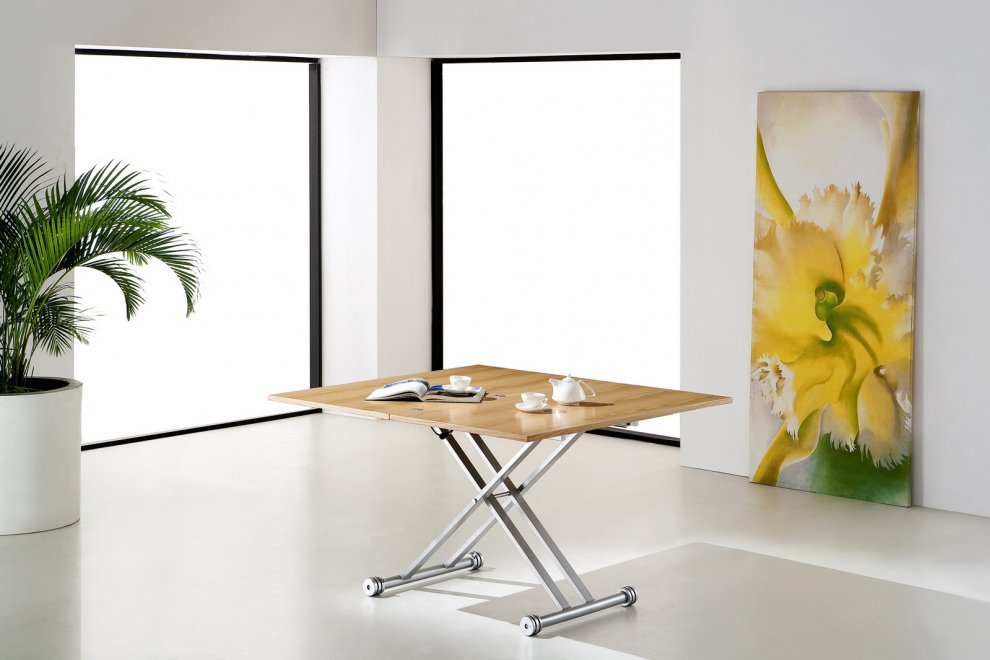 Стол-трансформер 2166 выбеленный дуб