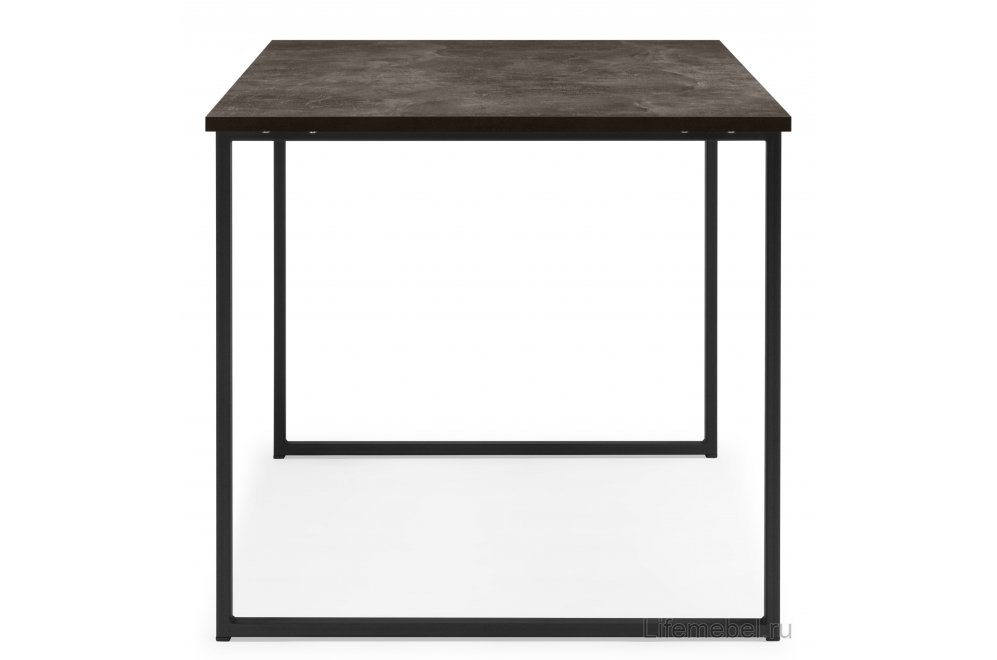 Деревянный стол Лиман 140 х 80 темный бетон / черный матовый