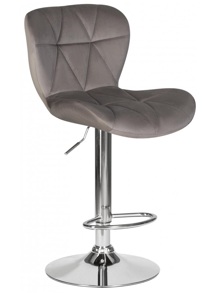 Барный стул Barny серый MJ9-75 / хромированная сталь