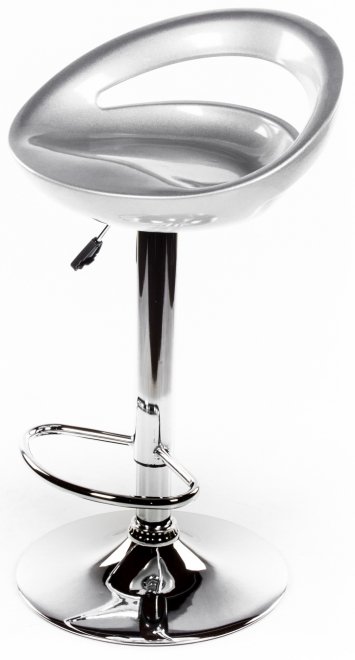 Барный стул Alfa серебристый