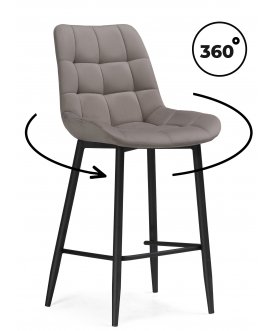 Стул барный Алст К крутящийся латте / черный