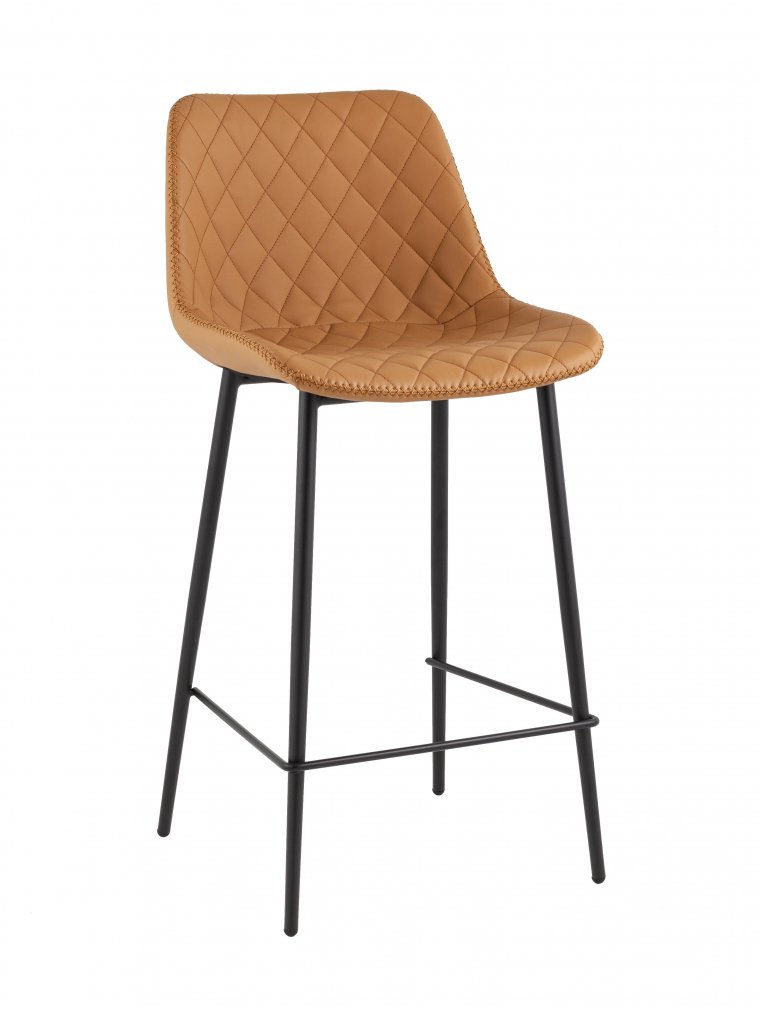 Барный стул Аркен, экокожа, коричневый