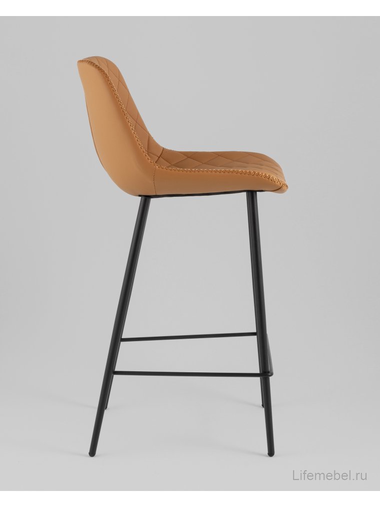 Барный стул Аркен, экокожа, коричневый