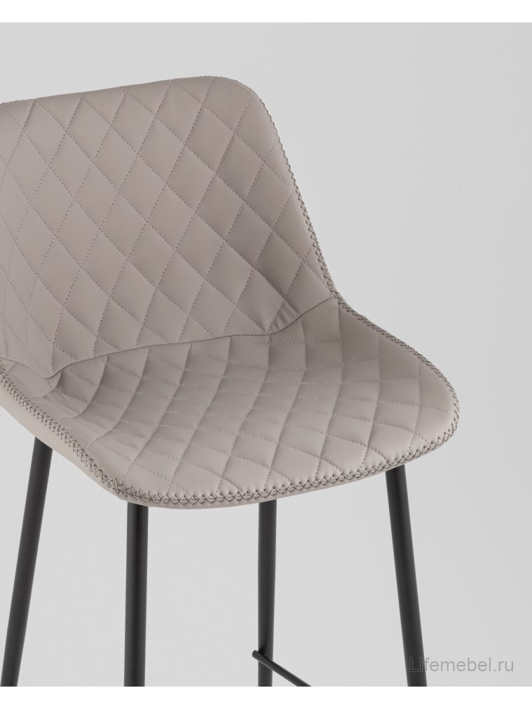 Барный стул Аркен, экокожа, серый