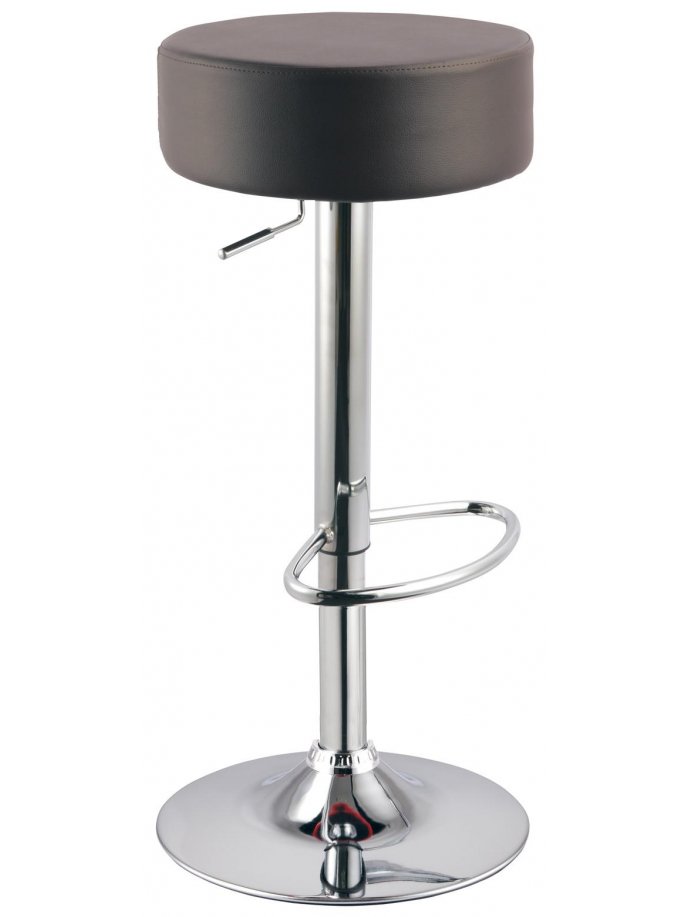 Барный стул A042 черный / хром