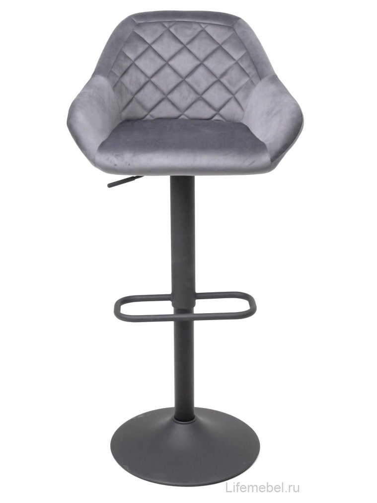 Барный стул Lisbon велюр темно-серый