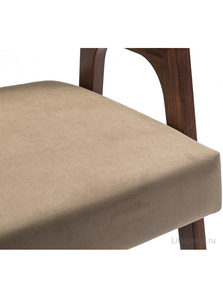 Барный стул Baxter beige / темный орех
