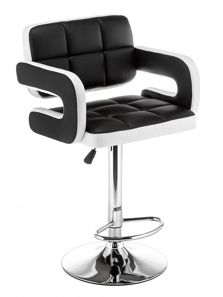 Барный стул Bent черный / белый