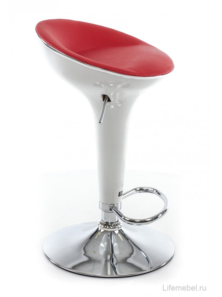 Барный стул Bomba Soft white / red