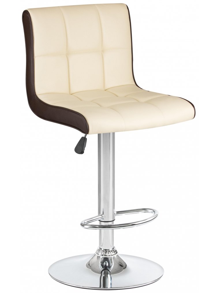 Барный стул 5006-LM Candy кремово-коричневый / хром