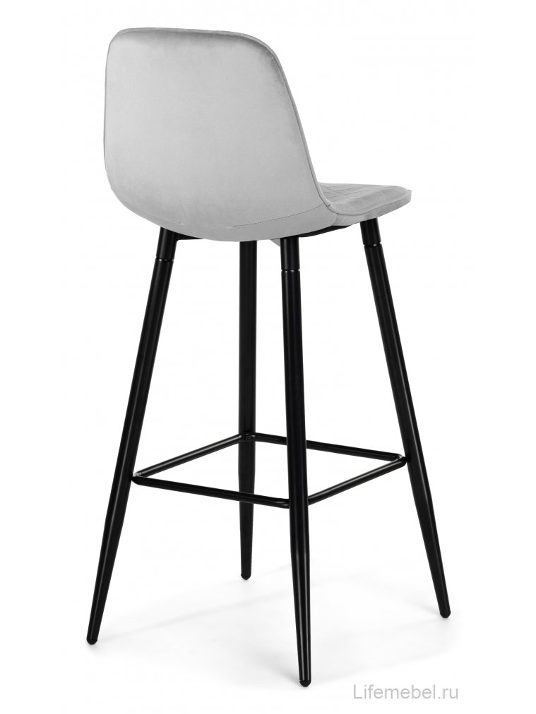 Барный стул Capri light gray / black