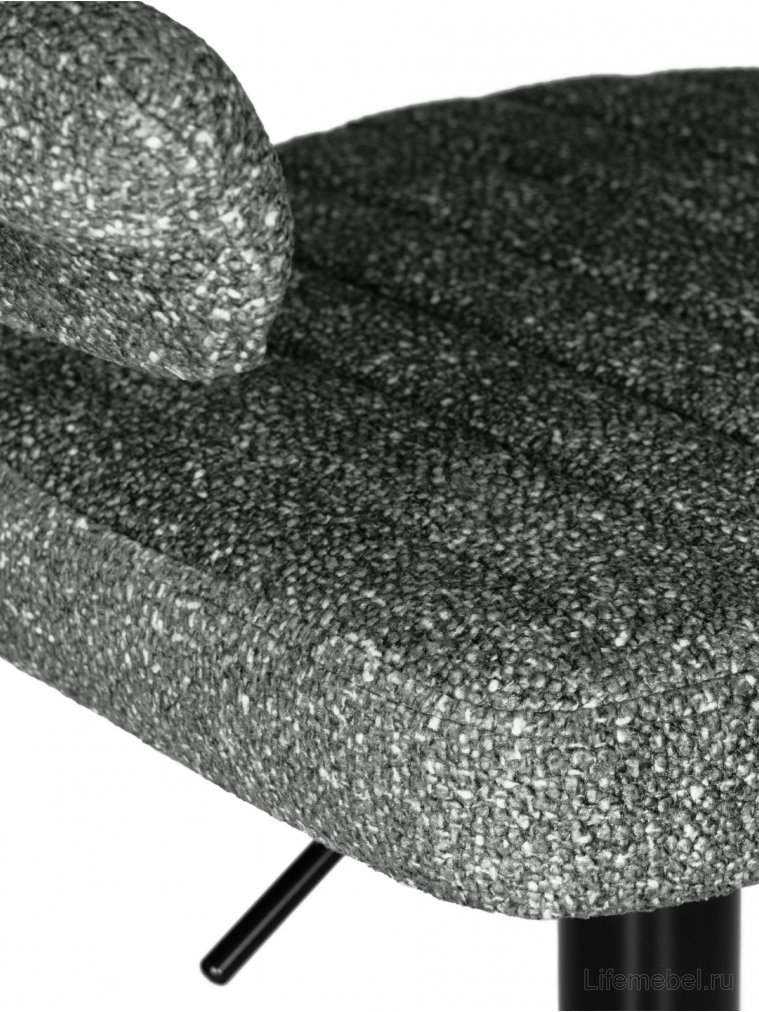 Барный стул Charly Black серый твид / черный