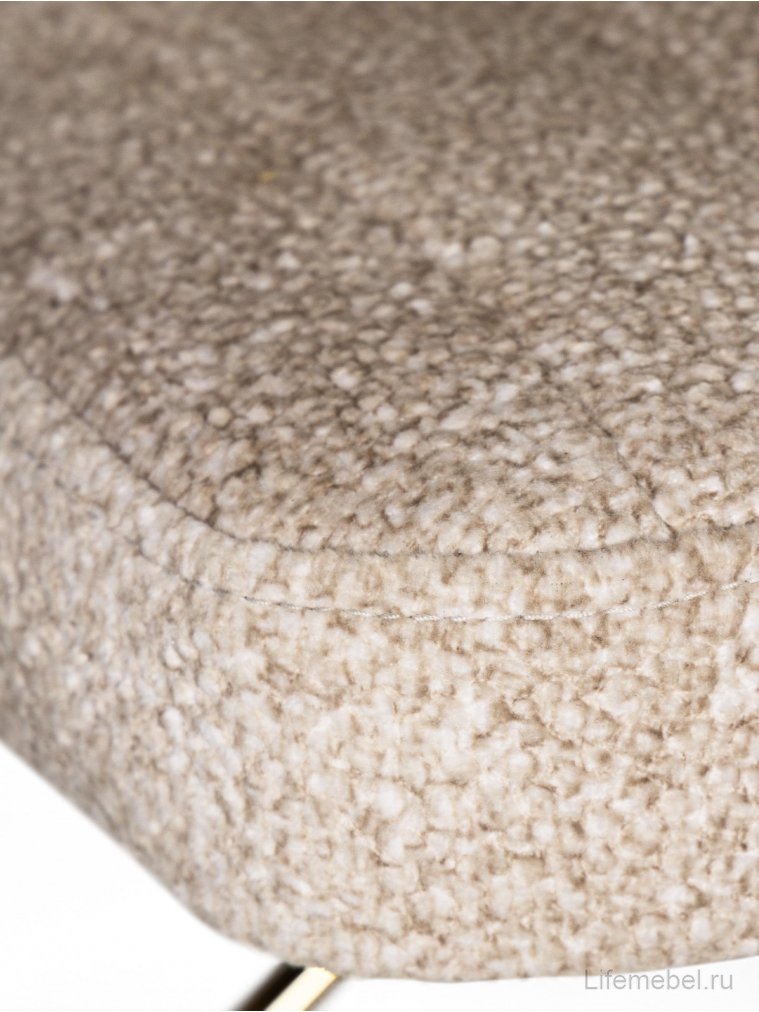 Барный стул Charly Gold бежевый твид / золото