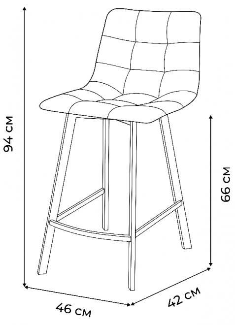 Полубарный стул CHILLI-QB Зеленый