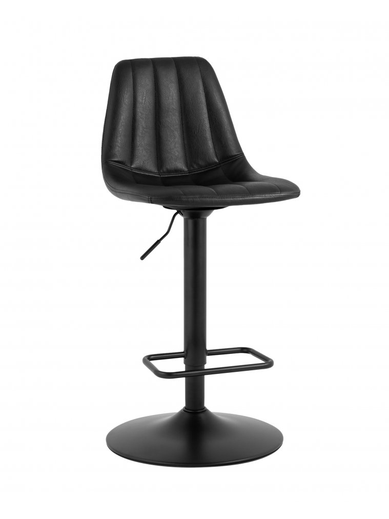 Барный стул Алгор, экокожа, чёрный