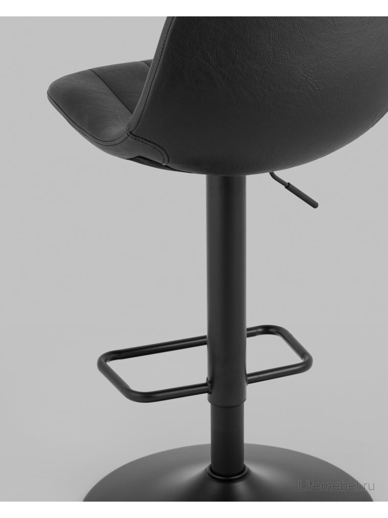 Барный стул Алгор, экокожа, чёрный
