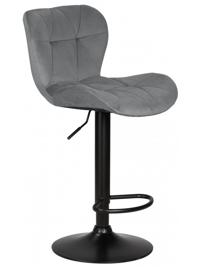 Барный стул Barny Black серый велюр MJ9-75
