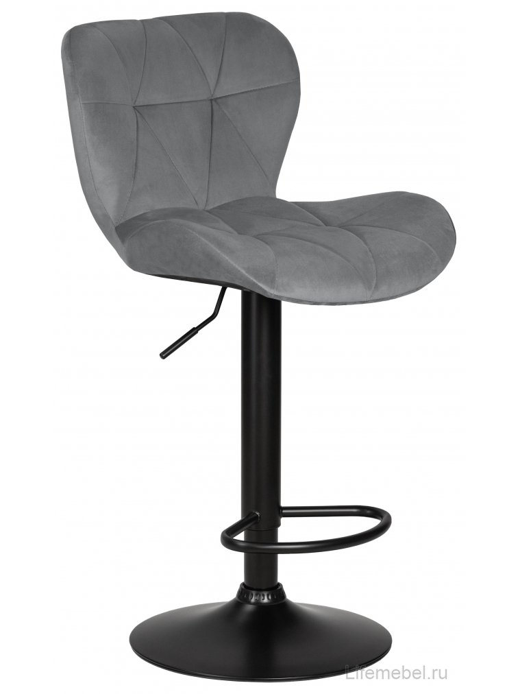Барный стул Barny Black серый велюр MJ9-75