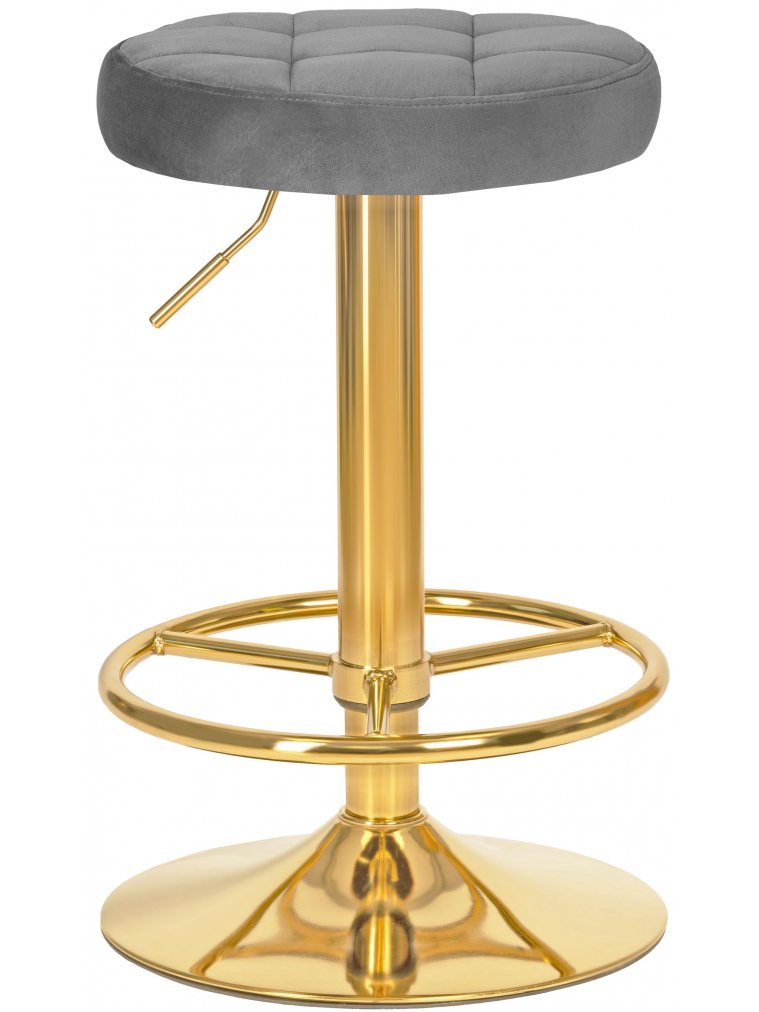 Барный стул Dobrin Bruno велюр серый MJ9-75 / gold
