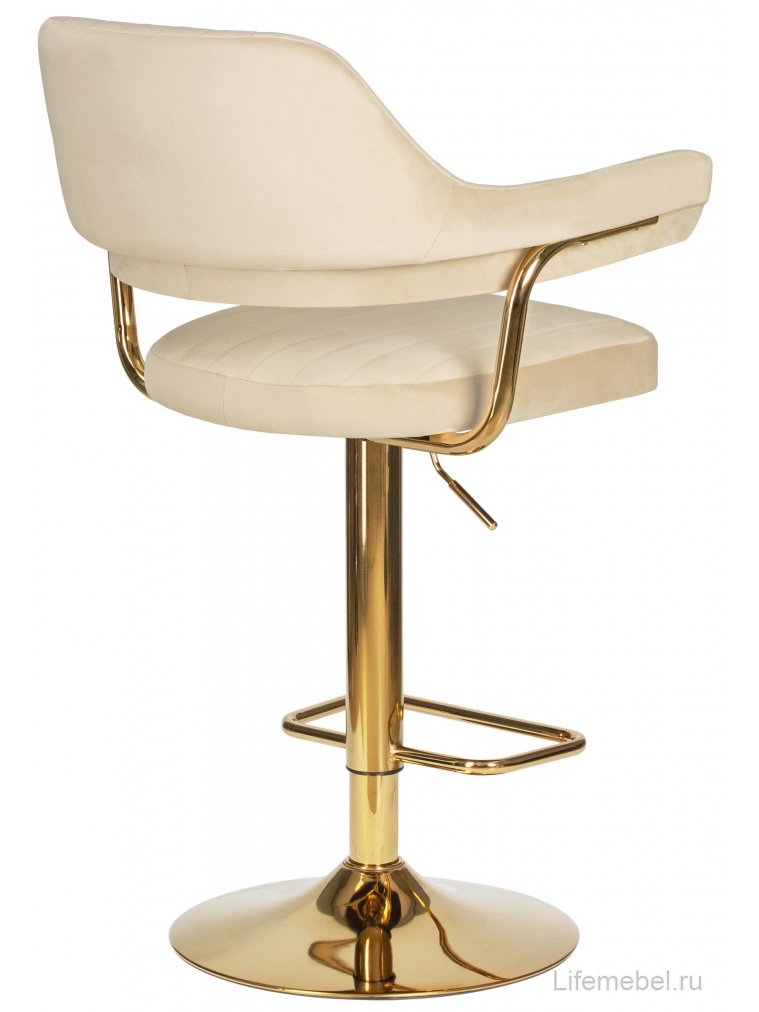 Барный стул Dobrin Charly gold бежевый велюр MJ9-10