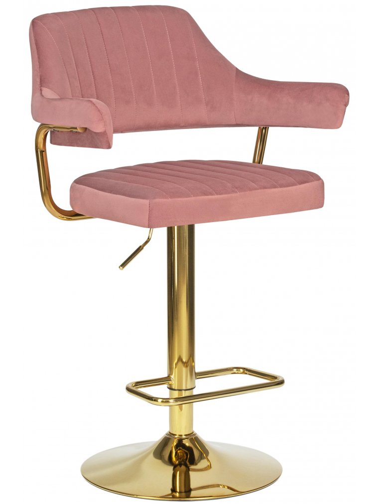 Барный стул Dobrin Charly велюр розовый MJ9-32 / gold