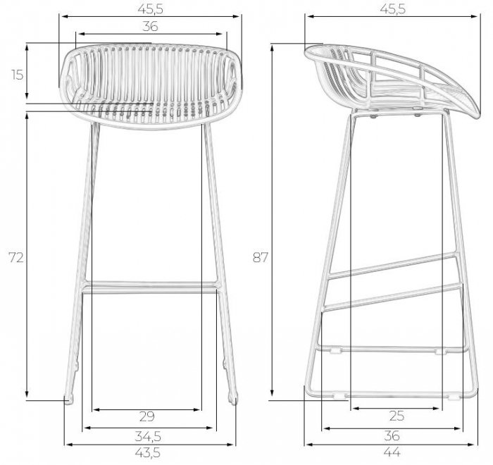 Барный стул Dobrin Frank бежевый