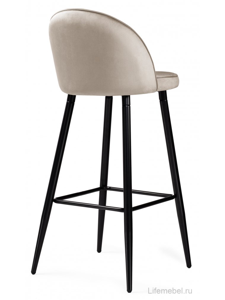 Барный стул Dodo 1 light grey with edging / black