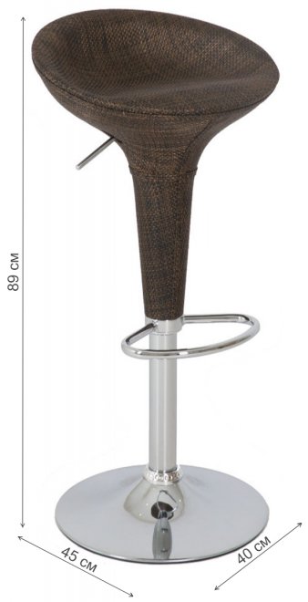 Барный стул ABS105 brown (ротанг)