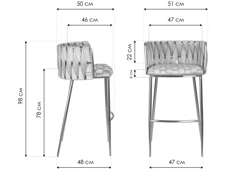 Барный стул Emma Gold зеленый