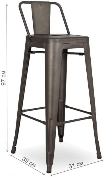 Барный стул N-24 gunmetal