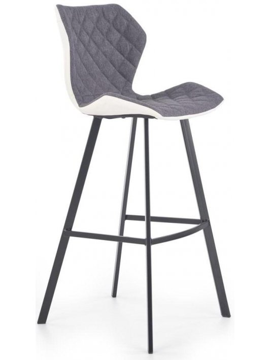 Барный стул H83 белый / серый