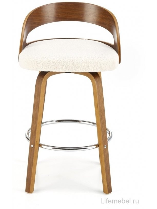 Барный стул H-110 орех / кремовый