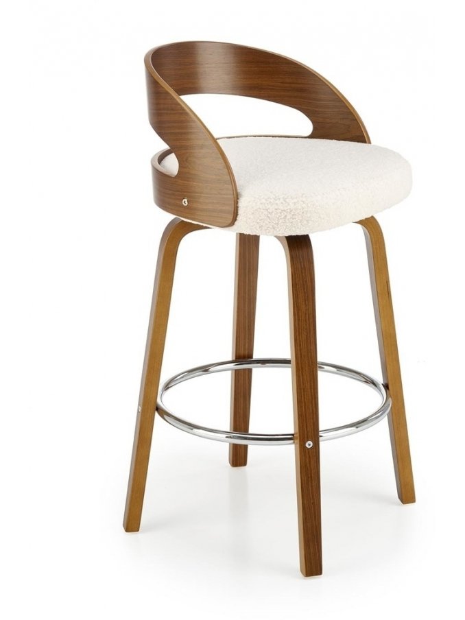 Барный стул H-110 орех / кремовый